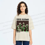 Unisex Yayoi Kusama Daisy Printed Washed Tee