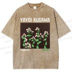 Unisex Yayoi Kusama Daisy Printed Washed Tee