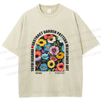 Unisex Yayoi Kusama Poppy Printed Washed Tee