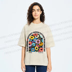 Unisex Yayoi Kusama Poppy Printed Washed Tee