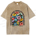 Unisex Yayoi Kusama Poppy Printed Washed Tee
