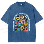 Unisex Yayoi Kusama Poppy Printed Washed Tee