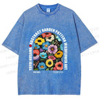 Unisex Yayoi Kusama Poppy Printed Washed Tee