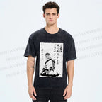 Unisex Japanese Anime Mononoke Printed Washed Tee