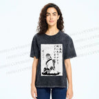 Unisex Japanese Anime Mononoke Printed Washed Tee