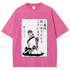 Unisex Japanese Anime Mononoke Printed Washed Tee