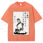 Unisex Japanese Anime Mononoke Printed Washed Tee