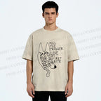 Unisex Silly Wolf Pull the Trigger Love At First Bite Printed Washed Tee