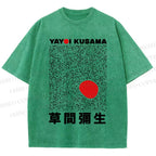 Unisex Yayoi Kusama Big Red Dot Printed Washed Tee