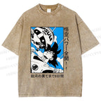 Unisex Goku Printed Washed Tee
