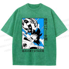 Unisex Goku Printed Washed Tee