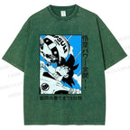 Unisex Goku Printed Washed Tee