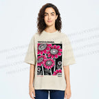 Unisex Yayoi Kusama Flower Printed Washed Tee