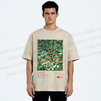Unisex Yayoi Kusama Flower Printed Washed Tee