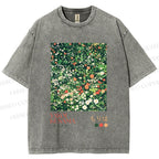 Unisex Yayoi Kusama Flower Printed Washed Tee