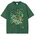 Unisex Yayoi Kusama Flower Printed Washed Tee