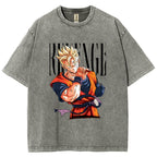 Unisex Dragon Ball Z Gohan Printed Washed Tee