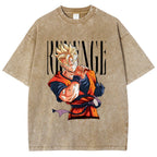 Unisex Dragon Ball Z Gohan Printed Washed Tee