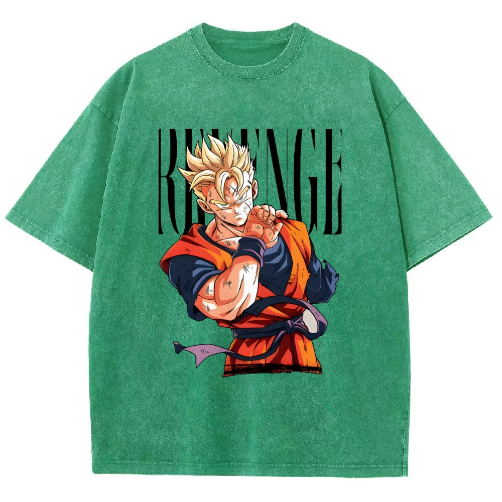 Unisex Dragon Ball Z Gohan Printed Washed Tee