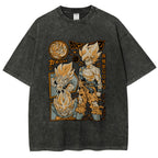 Unisex Dragon Ball Goku Printed Washed Tee