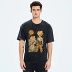 Unisex Dragon Ball Goku Printed Washed Tee