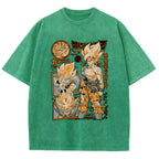 Unisex Dragon Ball Goku Printed Washed Tee