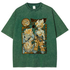 Unisex Dragon Ball Goku Printed Washed Tee