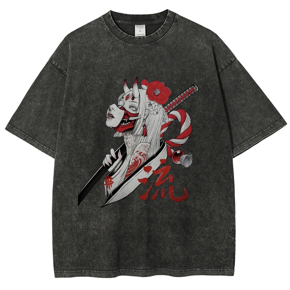 Japanese Design Vintage Washed T-Shirt