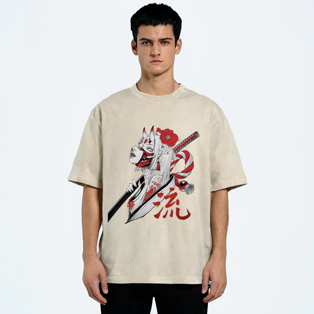 Japanese Design Vintage Washed T-Shirt