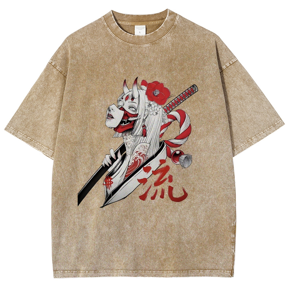 Japanese Design Vintage Washed T-Shirt