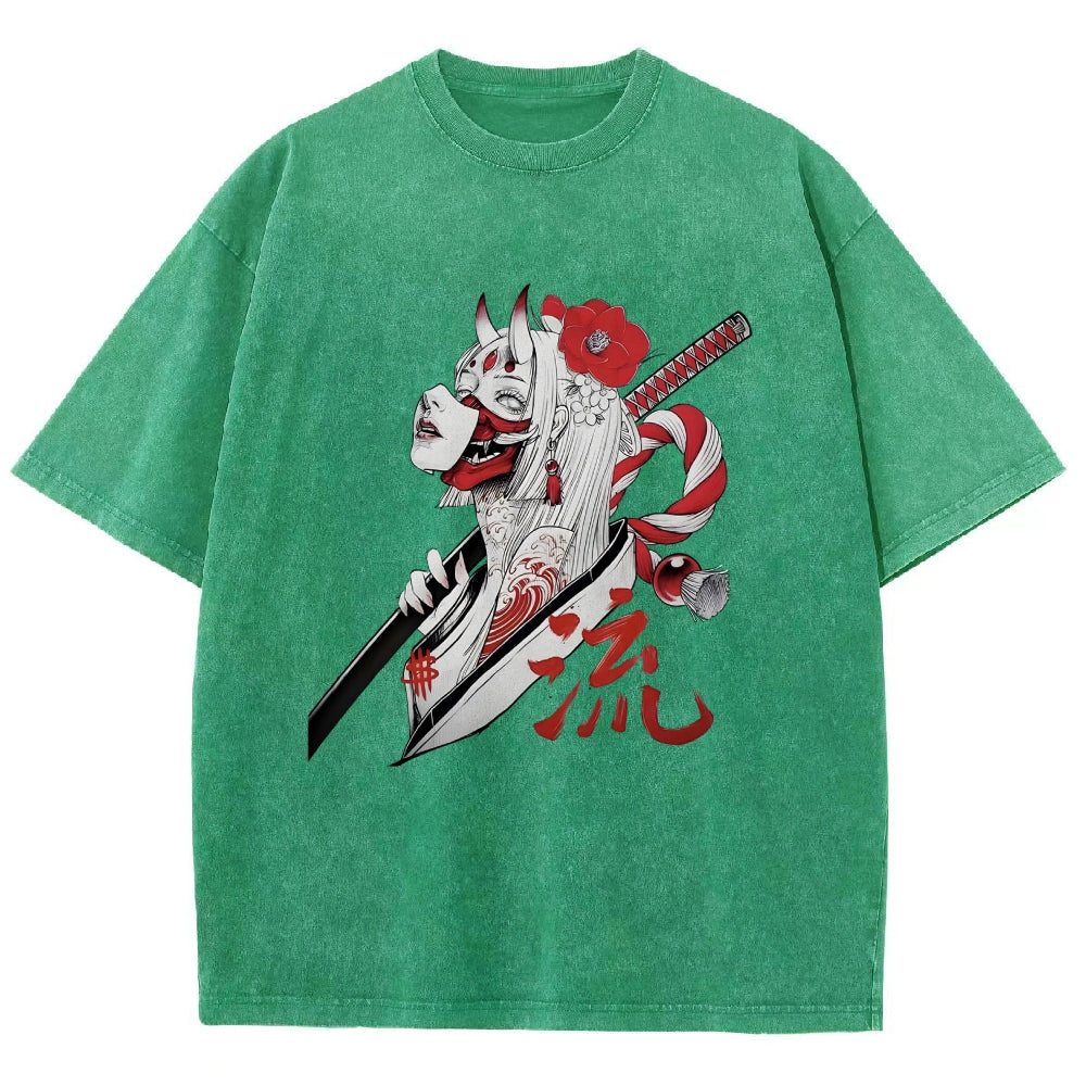 Japanese Design Vintage Washed T-Shirt