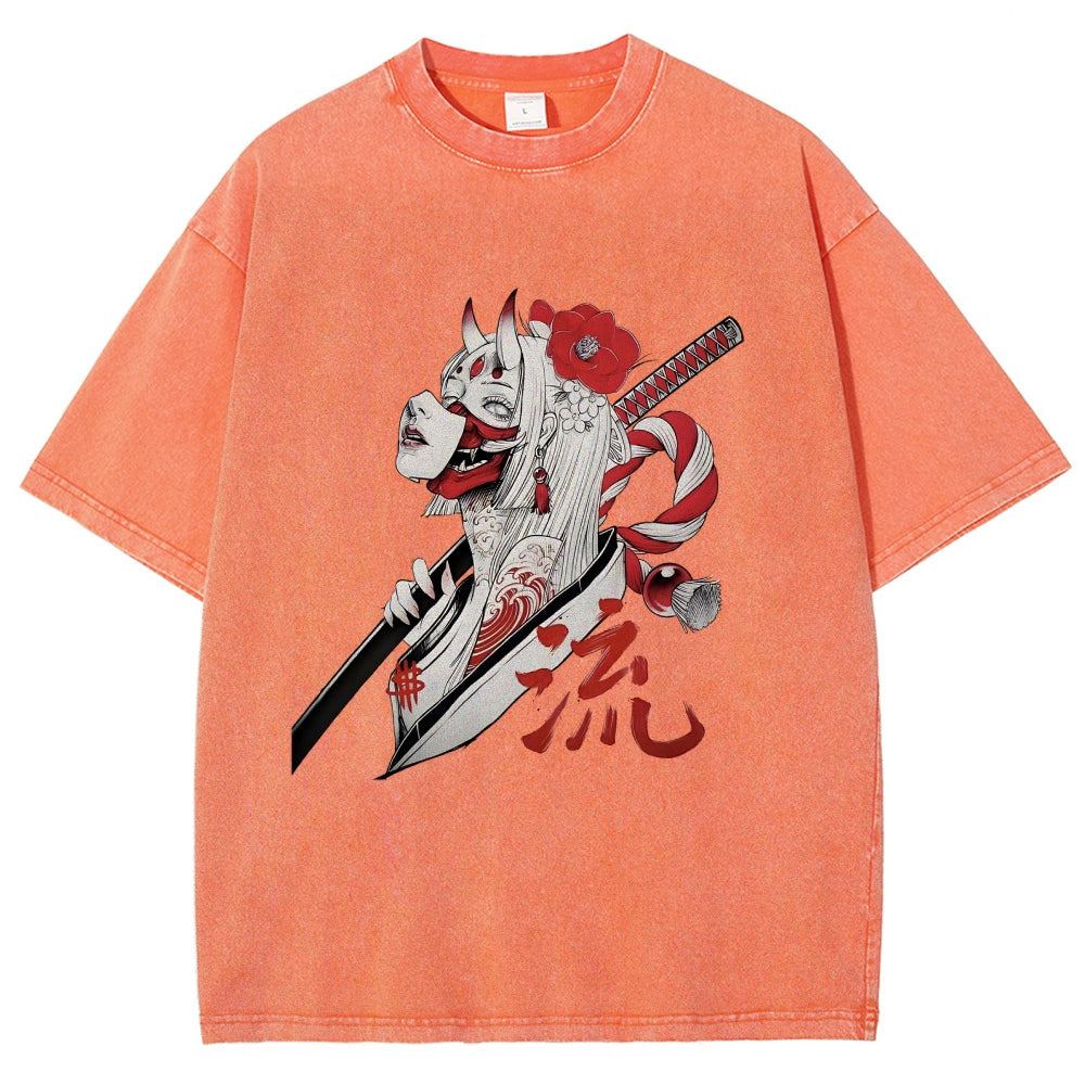 Japanese Design Vintage Washed T-Shirt