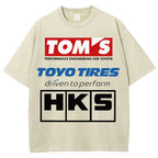 Tom's, Toyo Tires, HKS Vintage Wash Japanese Design T-Shirt