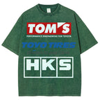 Tom's, Toyo Tires, HKS Vintage Wash Japanese Design T-Shirt