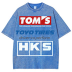 Tom's, Toyo Tires, HKS Vintage Wash Japanese Design T-Shirt
