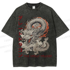 Unisex The Great Dragon Printed Washed Tee
