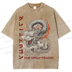 Unisex The Great Dragon Printed Washed Tee
