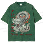 Unisex The Great Dragon Printed Washed Tee