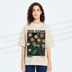 Unisex Yayoi Kusama Dandelion Printed Washed Tee