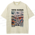 Unisex Yayoi Kusama Eiffel Tower Printed Washed Tee