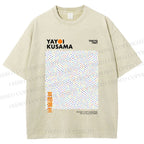 Unisex Yayoi Kusama 3D Polka Dots Printed Washed Tee