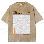 Unisex Yayoi Kusama 3D Polka Dots Printed Washed Tee