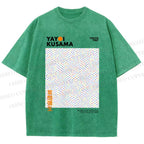 Unisex Yayoi Kusama 3D Polka Dots Printed Washed Tee