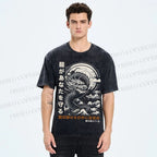 Unisex  Dragon Guardian Printed Washed Tee