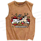 Unisex Astro Boy Printed Washed Tank Top
