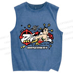 Unisex Astro Boy Printed Washed Tank Top