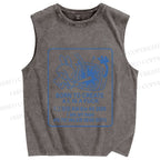 Unisex Born to Create Rabbit Printed Washed Tank Top