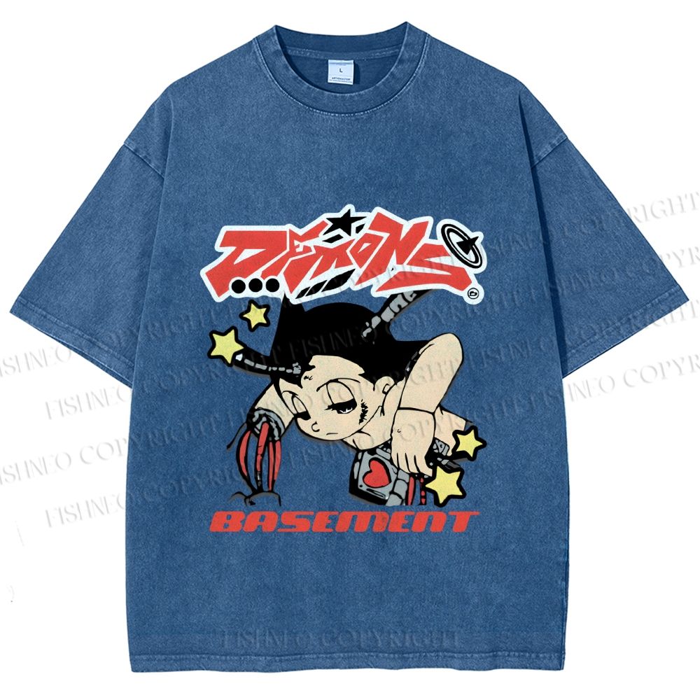 Unisex Astro Boy Printed Washed Tee