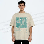 Unisex Yayoi Kusama Dots Printed Washed Tee