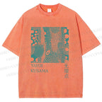 Unisex Yayoi Kusama Dots Printed Washed Tee